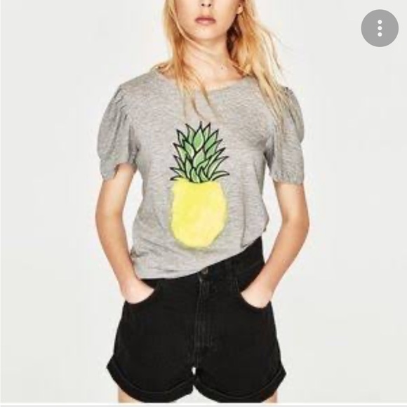 Zara Tops Zara Trafaluc Spring Summer 27 Pineapple Top Poshmark